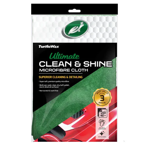 [PRD-TOW-002-SNG-TWT] TURTLE WAX ULTIMATE MICROFIBRE CLOTHS (3 PACK)